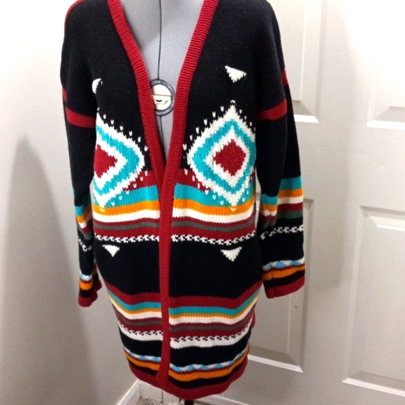 Billabong Southwestern long Sweater Size XS/S - Picture 2 of 9